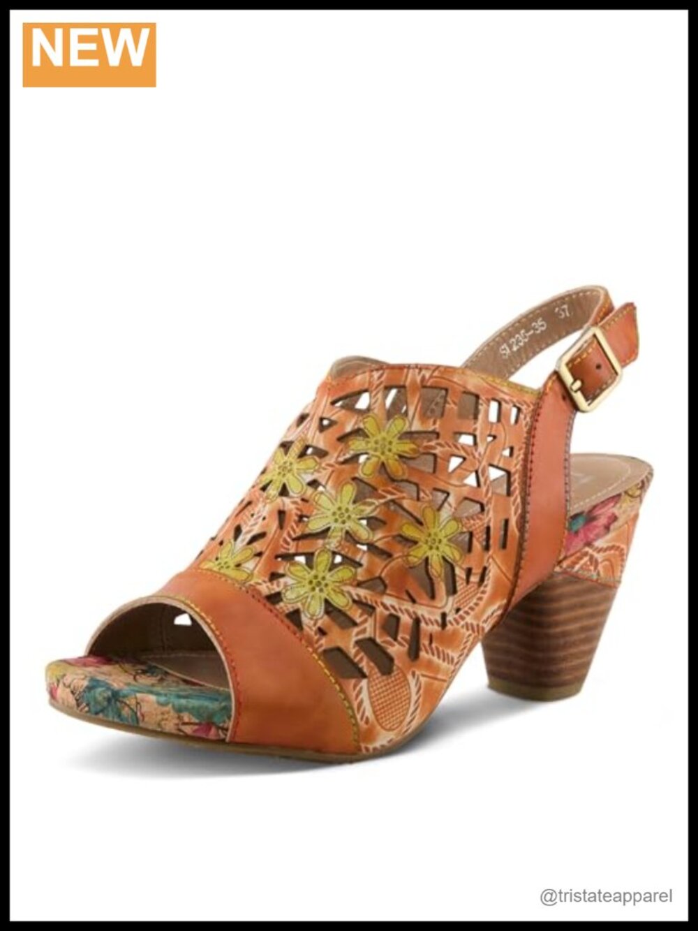Spring Step L'Artiste Eclipsing Leather Slingback Sandals Women's